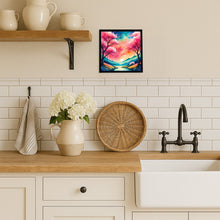 Load image into Gallery viewer, Colorful Cherry Blossoms Framed Metal Print