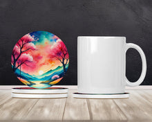 Load image into Gallery viewer, Colorful Cherry Blossoms Large Sandstone Coasters Pack of 4