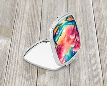 Load image into Gallery viewer, Colorful Cherry Blossoms Compact Mirror – Stylish Purse Mirror with Artistic Covers