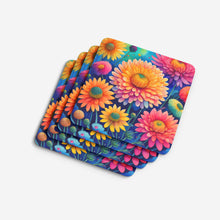 Load image into Gallery viewer, Colorful Chrysanthemums Foam Coaster