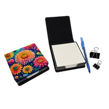 Load image into Gallery viewer, Colorful Chrysanthemums PU Leather Note Paper Holder