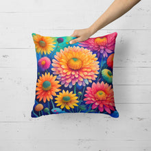 Load image into Gallery viewer, Colorful Chrysanthemums Fabric Decorative Pillow