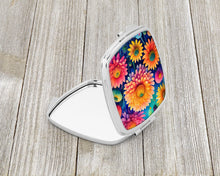 Load image into Gallery viewer, Colorful Chrysanthemums Compact Mirror – Stylish Purse Mirror with Artistic Covers