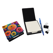 Load image into Gallery viewer, Colorful Chrysanthemums PU Leather Note Paper Holder