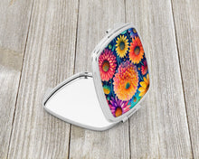 Load image into Gallery viewer, Colorful Chrysanthemums Compact Mirror – Stylish Purse Mirror with Artistic Covers