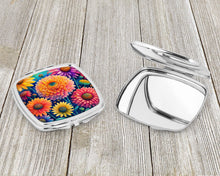 Load image into Gallery viewer, Colorful Chrysanthemums Compact Mirror – Stylish Purse Mirror with Artistic Covers