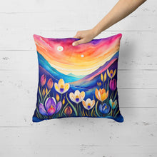 Load image into Gallery viewer, Colorful Crocus Fabric Decorative Pillow