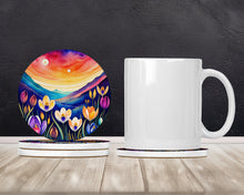 Load image into Gallery viewer, Colorful Crocus Large Sandstone Coasters Pack of 4