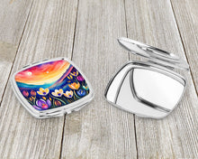 Load image into Gallery viewer, Colorful Crocus Compact Mirror – Stylish Purse Mirror with Artistic Covers