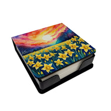 Load image into Gallery viewer, Colorful Daffodils PU Leather Note Paper Holder