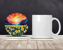 Load image into Gallery viewer, Colorful Daffodils Large Sandstone Coasters Pack of 4