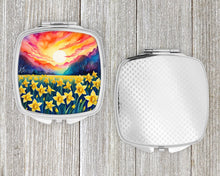 Load image into Gallery viewer, Colorful Daffodils Compact Mirror – Stylish Purse Mirror with Artistic Covers