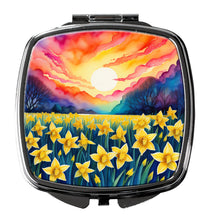 Load image into Gallery viewer, Colorful Daffodils Compact Mirror – Stylish Purse Mirror with Artistic Covers