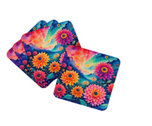 Load image into Gallery viewer, Colorful Dahlias Foam Coaster