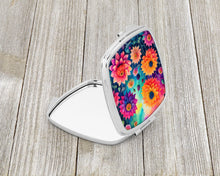 Load image into Gallery viewer, Colorful Dahlias Compact Mirror – Stylish Purse Mirror with Artistic Covers