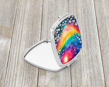 Load image into Gallery viewer, Colorful Daisies Compact Mirror – Stylish Purse Mirror with Artistic Covers