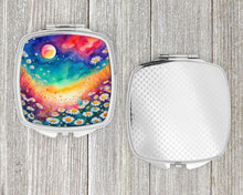Load image into Gallery viewer, Colorful Daisies Compact Mirror – Stylish Purse Mirror with Artistic Covers