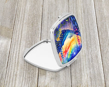 Load image into Gallery viewer, Colorful Delphinium Compact Mirror – Stylish Purse Mirror with Artistic Covers