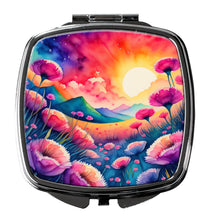 Load image into Gallery viewer, Colorful Dianthus Compact Mirror – Stylish Purse Mirror with Artistic Covers