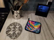 Load image into Gallery viewer, Colorful Dusty Miller Pot Holders - Set of 2 Decorative Kitchen Helpers | Made in the USA