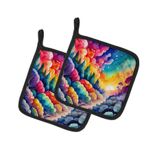 Load image into Gallery viewer, Colorful Dusty Miller Pot Holders - Set of 2 Decorative Kitchen Helpers | Made in the USA