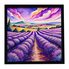 Load image into Gallery viewer, Colorful English Lavender Framed Metal Print