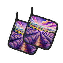 Load image into Gallery viewer, Colorful English Lavender Pot Holders - Set of 2 Decorative Kitchen Helpers | Made in the USA