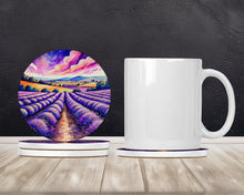 Load image into Gallery viewer, Colorful English Lavender Large Sandstone Coasters Pack of 4