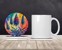 Load image into Gallery viewer, Colorful Eryngium Large Sandstone Coasters Pack of 4