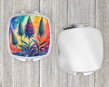 Load image into Gallery viewer, Colorful Eryngium Compact Mirror – Stylish Purse Mirror with Artistic Covers