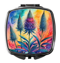 Load image into Gallery viewer, Colorful Eryngium Compact Mirror – Stylish Purse Mirror with Artistic Covers