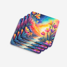 Load image into Gallery viewer, Colorful Freesia Foam Coaster