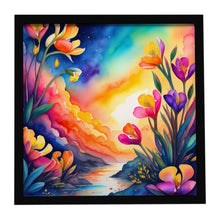 Load image into Gallery viewer, Colorful Freesia Framed Metal Print