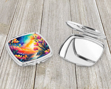 Load image into Gallery viewer, Colorful Freesia Compact Mirror – Stylish Purse Mirror with Artistic Covers