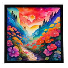 Load image into Gallery viewer, Colorful Geraniums Framed Metal Print