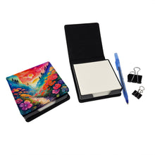 Load image into Gallery viewer, Colorful Geraniums PU Leather Note Paper Holder