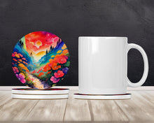 Load image into Gallery viewer, Colorful Geraniums Large Sandstone Coasters Pack of 4
