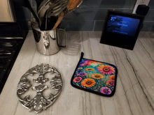 Load image into Gallery viewer, Colorful Gerbera Daisies Pot Holders - Set of 2 Decorative Kitchen Helpers | Made in the USA