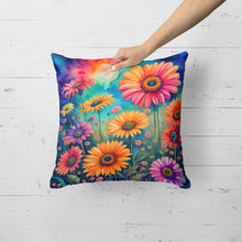 Load image into Gallery viewer, Colorful Gerbera Daisies Fabric Decorative Pillow