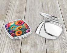 Load image into Gallery viewer, Colorful Gerbera Daisies Compact Mirror – Stylish Purse Mirror with Artistic Covers