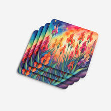 Load image into Gallery viewer, Colorful Gladiolus Foam Coaster