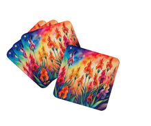 Load image into Gallery viewer, Colorful Gladiolus Foam Coaster
