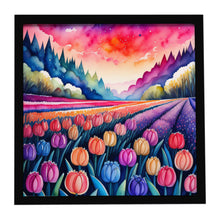 Load image into Gallery viewer, Colorful Hyacinths Framed Metal Print