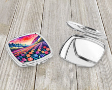 Load image into Gallery viewer, Colorful Hyacinths Compact Mirror – Stylish Purse Mirror with Artistic Covers