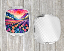 Load image into Gallery viewer, Colorful Hyacinths Compact Mirror – Stylish Purse Mirror with Artistic Covers