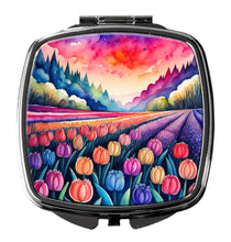 Load image into Gallery viewer, Colorful Hyacinths Compact Mirror – Stylish Purse Mirror with Artistic Covers