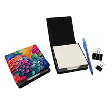 Load image into Gallery viewer, Colorful Hydrangeas PU Leather Note Paper Holder