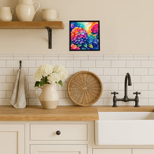 Load image into Gallery viewer, Colorful Hydrangeas Framed Metal Print