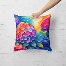 Load image into Gallery viewer, Colorful Hydrangeas Fabric Decorative Pillow
