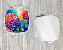 Load image into Gallery viewer, Colorful Hydrangeas Compact Mirror – Stylish Purse Mirror with Artistic Covers
